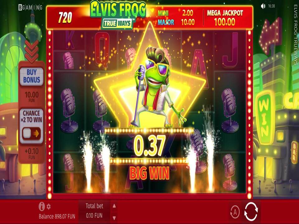 Elvis Frog Slot Game Screenshot
