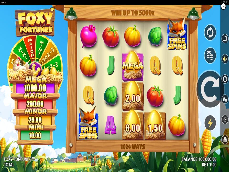 Foxy Fortunes gameplay screenshot