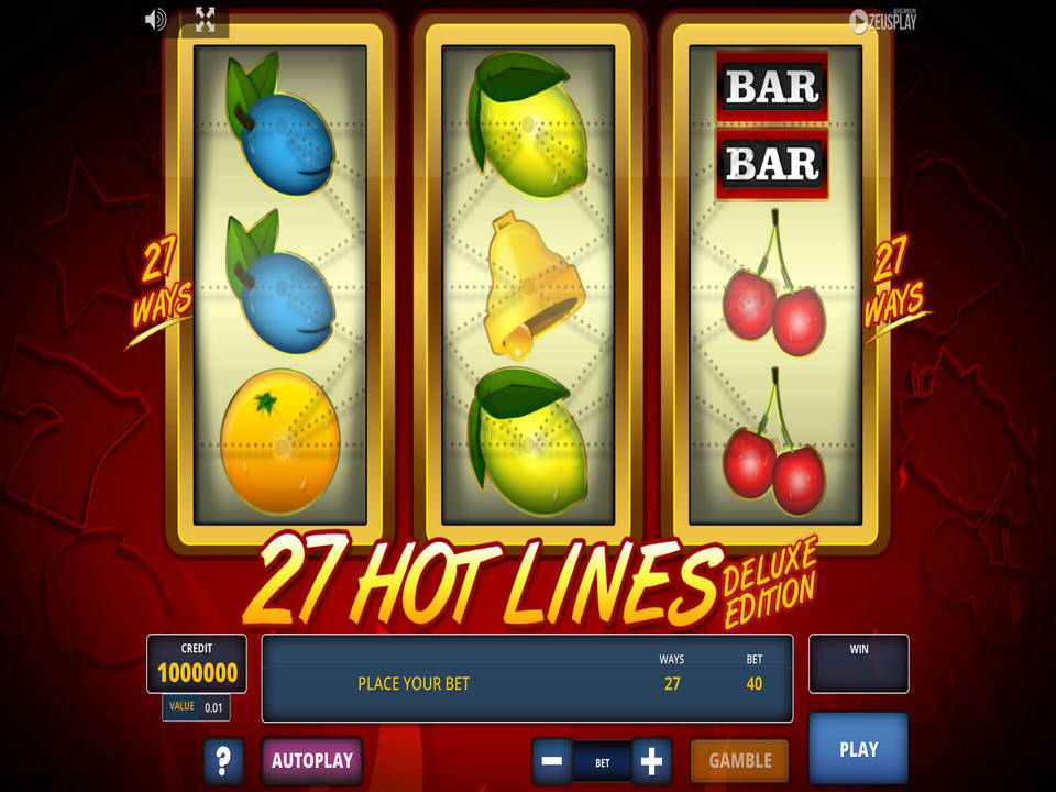 Hot 27 Lines Deluxe gameplay screenshot