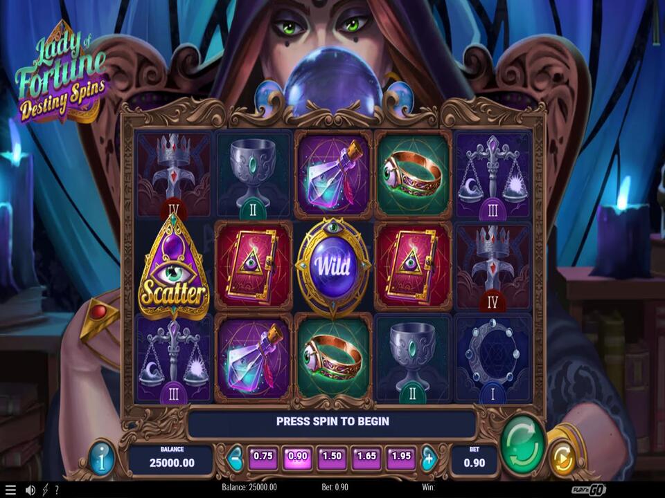 Lady of Fortune Destiny Spins gameplay screenshot