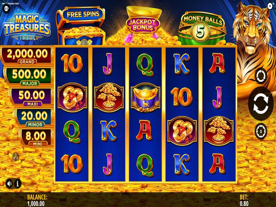 Magic Treasures Tiger gameplay screenshot