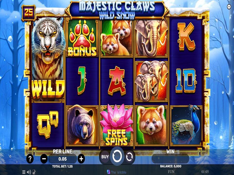 Majestic Claws Wild Snow gameplay screenshot