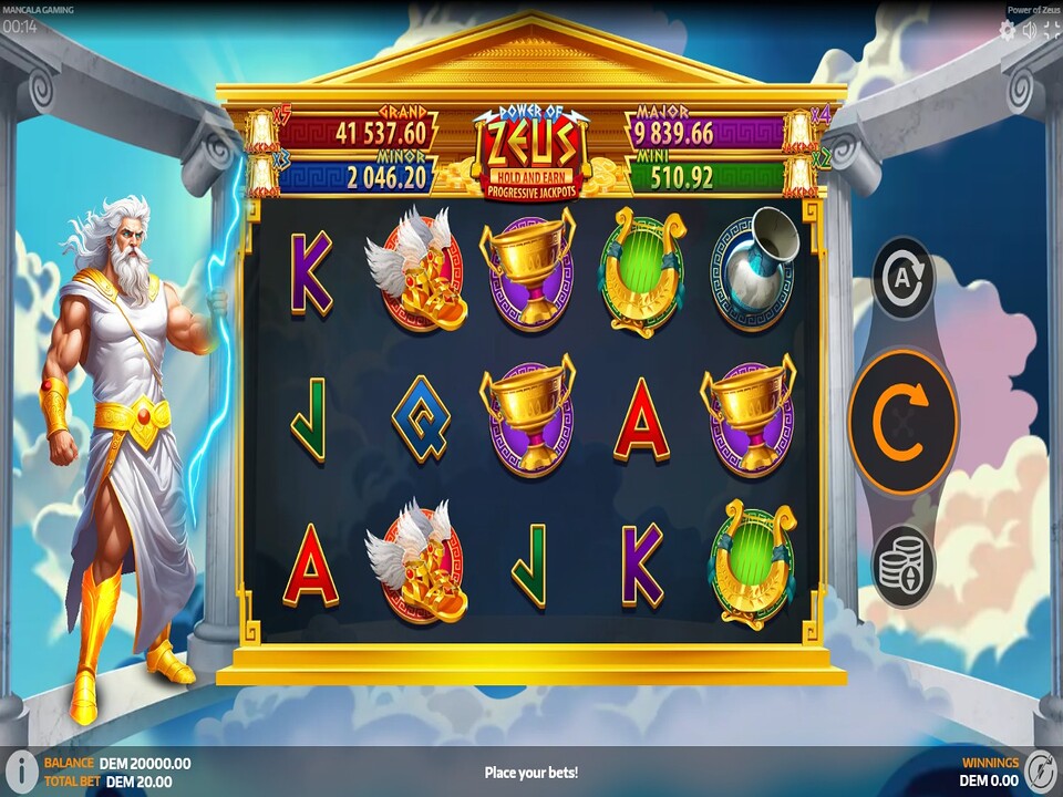 Mancala Gaming Power of Zeus gameplay screenshot