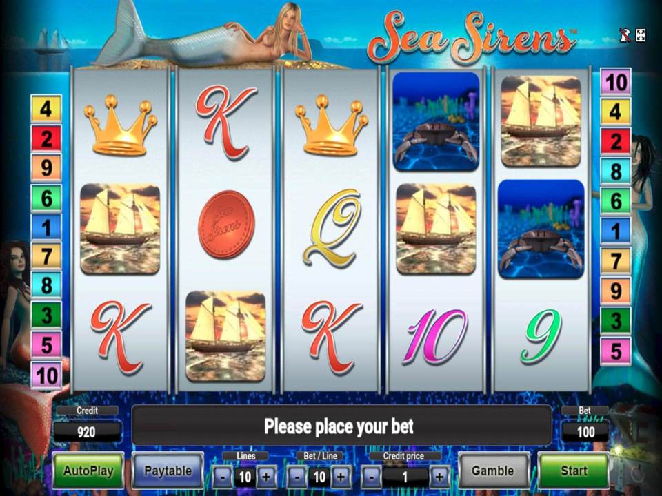 Novomatic Sea Sirens gameplay screenshot