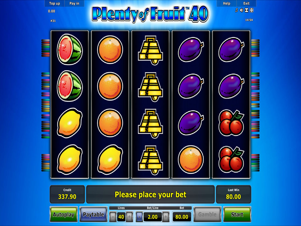 Plenty of Fruit 40 gameplay screenshot