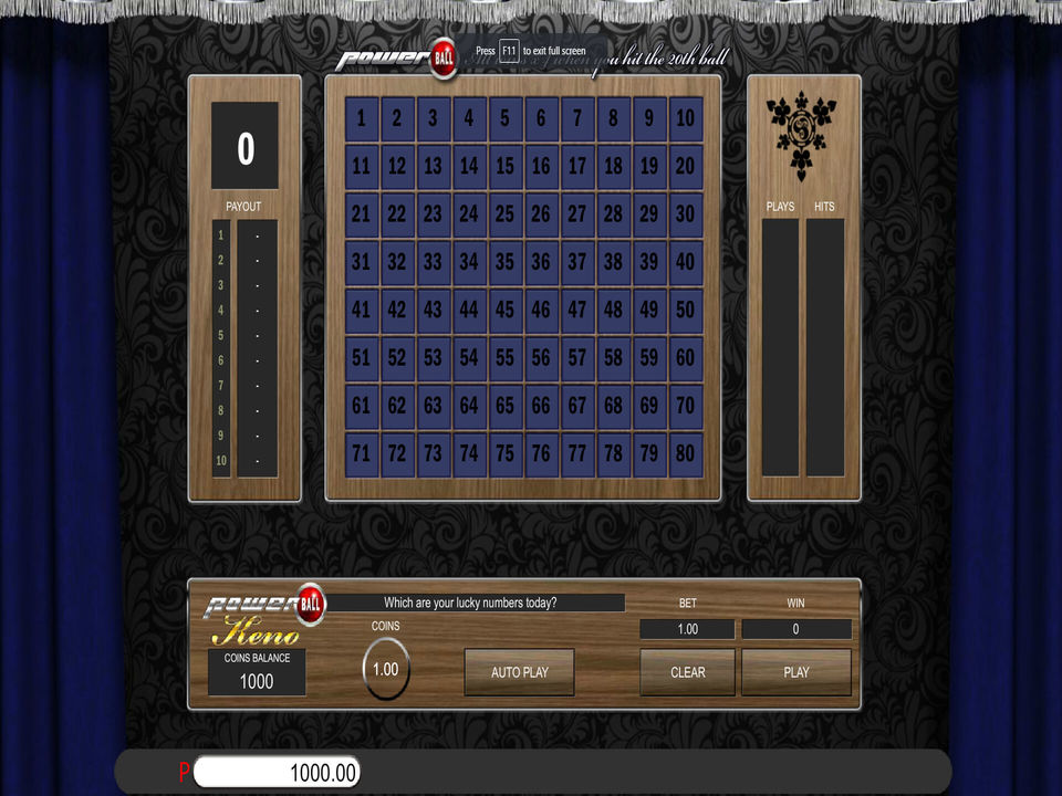 Powerball Keno gameplay screenshot