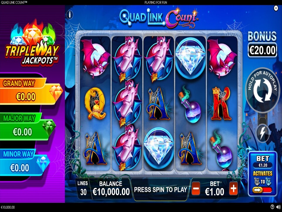 Quad Link Count Triple Way Jackpots gameplay screenshot