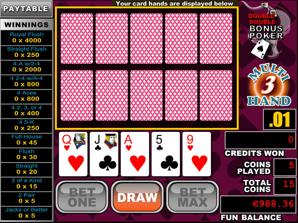 Play double double bonus poker online Play double double bonus poker online