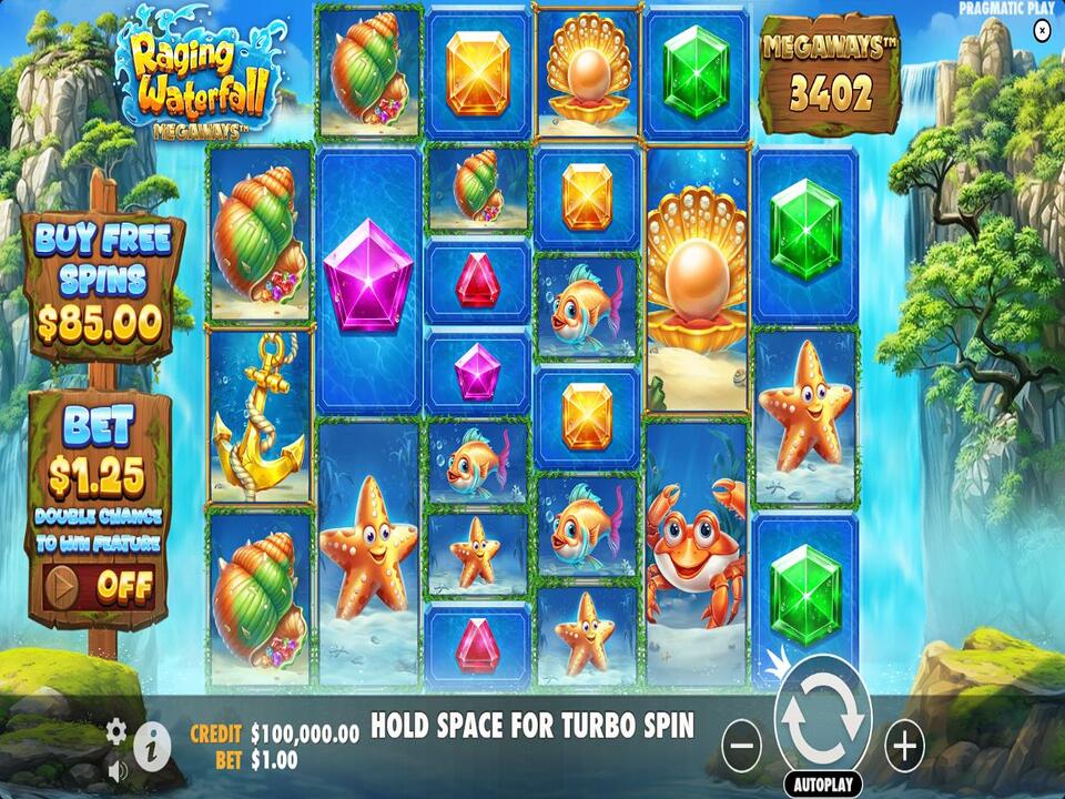Raging Waterfall Megaways gameplay screenshot