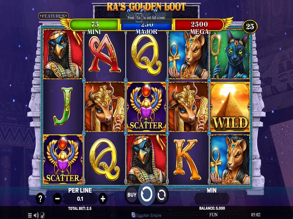Ras Golden Loot Sapphire Suns gameplay screenshot