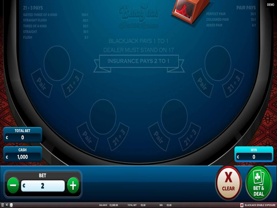 Double blackjack slot machine