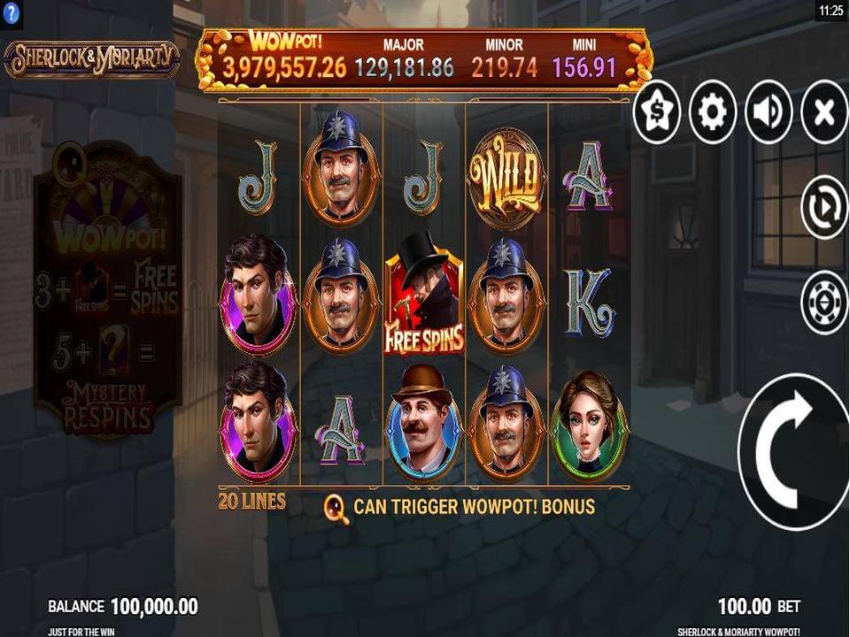Sherlock and Moriarty WowPot gameplay screenshot