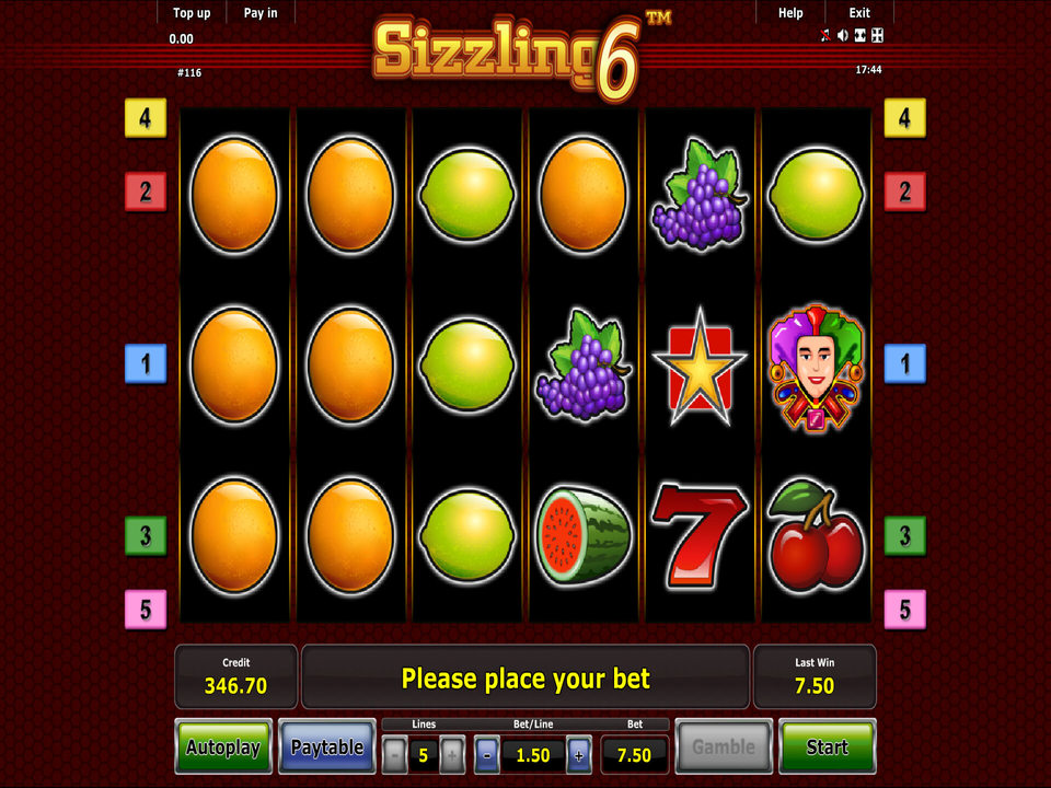 Sizzling 6 gameplay screenshot