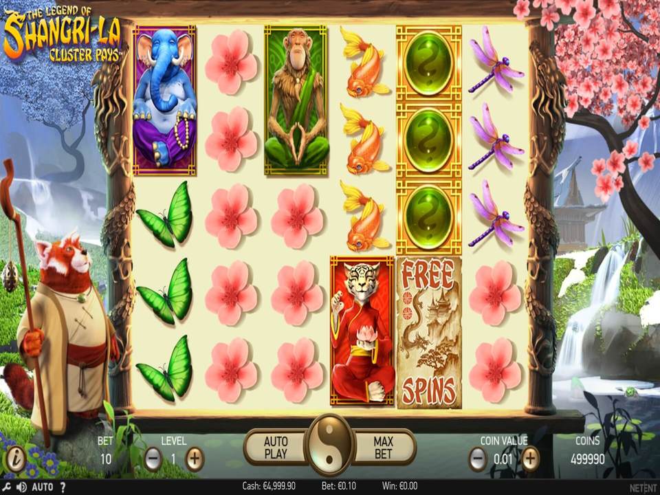 The Legend of Shangri La Cluster Pays gameplay screenshot