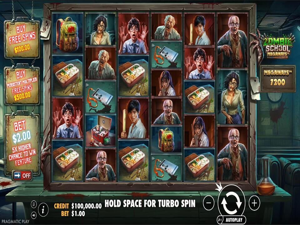Zombie School Megaways gameplay screenshot