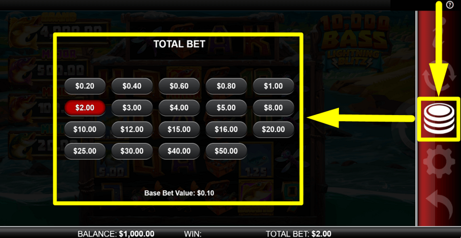 10000 Big Bass Lightning Blitz Bet Value