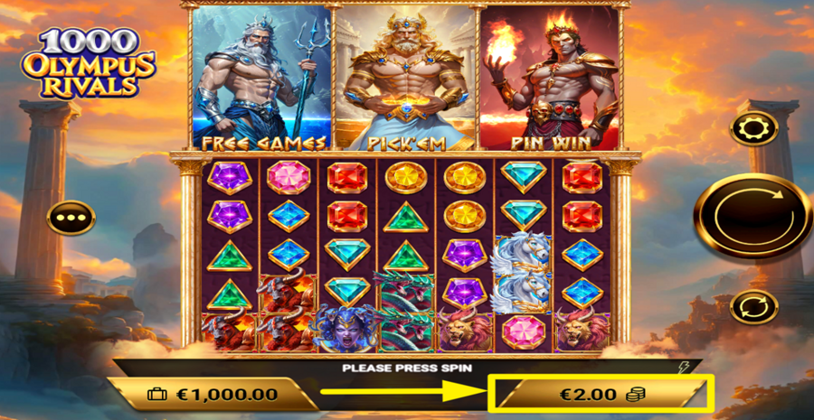 1000 Olympus Rivals Adjust Bet