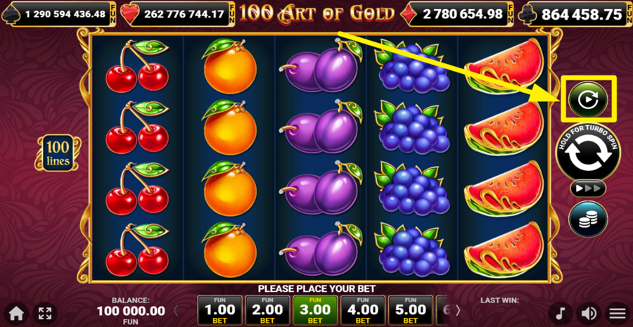 100 Art Of Gold Autoplay