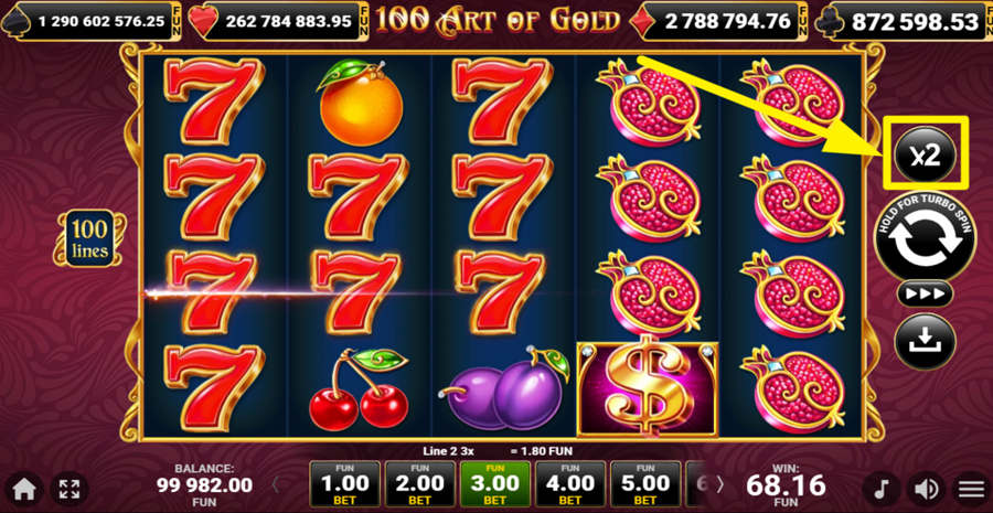100 Art Of Gold Gamble