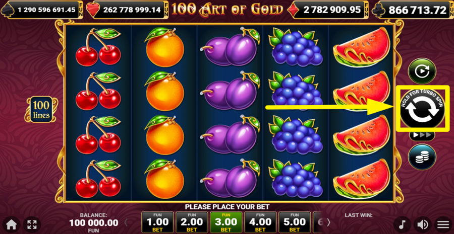 100 Art Of Gold Spin