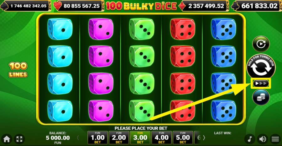 100 Bulky Dice Turbo