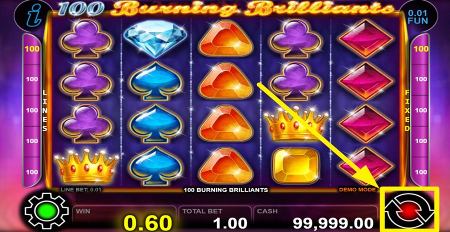100 Burning Brilliants Spin