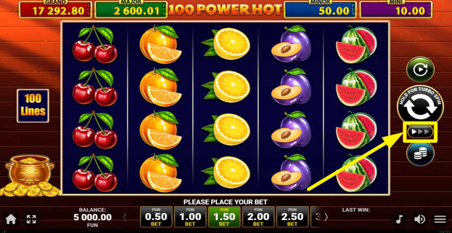 100 Power Hot Golden Coins Link Turbo