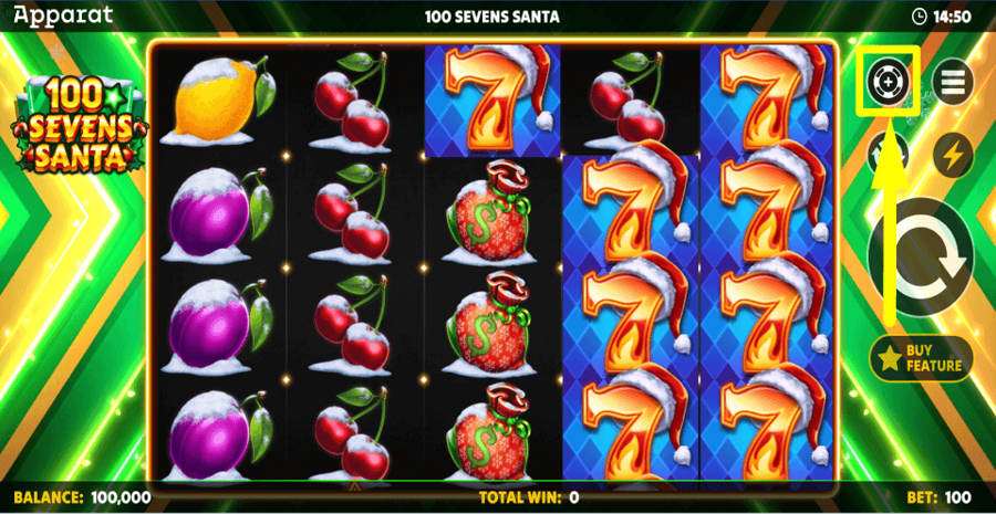 100 Sevens Santa Bet Value