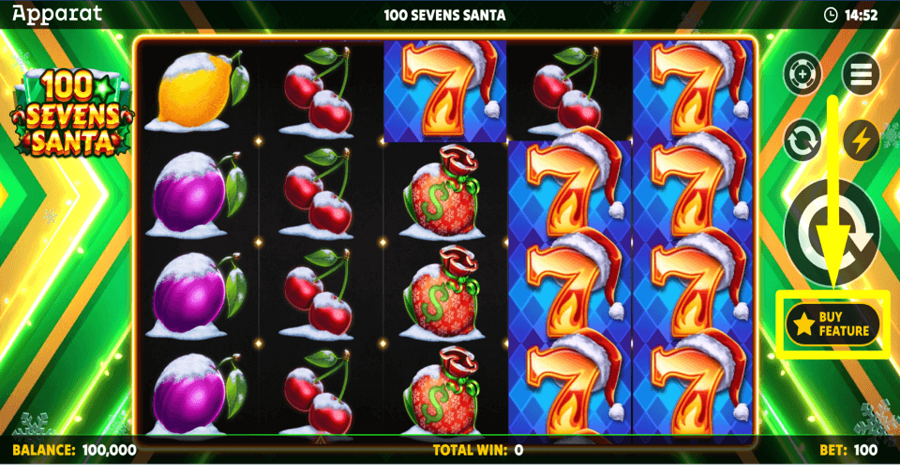 100 Sevens Santa Buy Feature