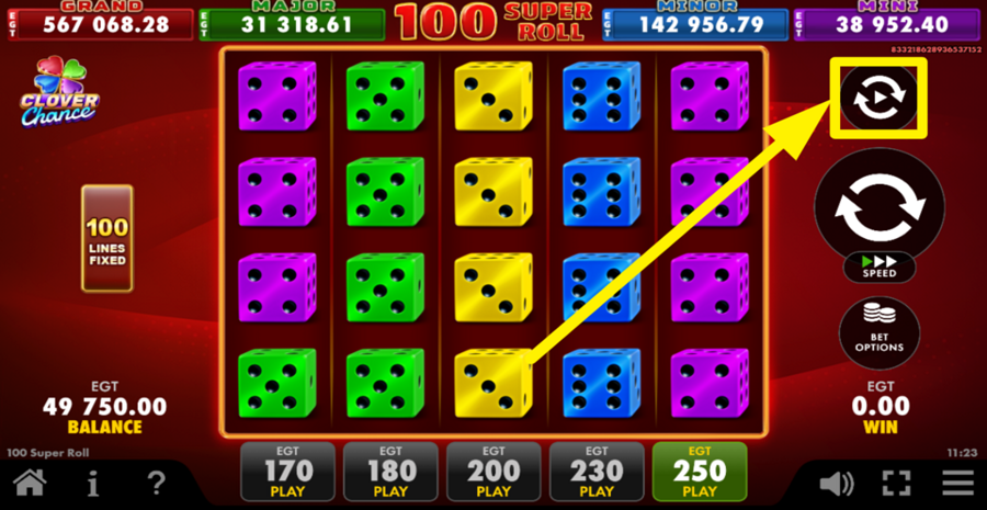 100 Super Roll Clover Chance Autoplay
