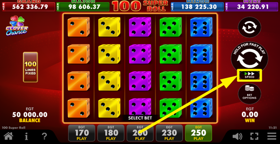 100 Super Roll Clover Chance Turbo