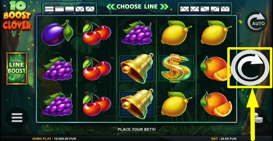 10 Boost Clover Spin Button