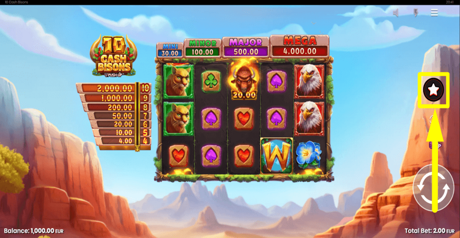 10 Cash Bisons Buy Feature