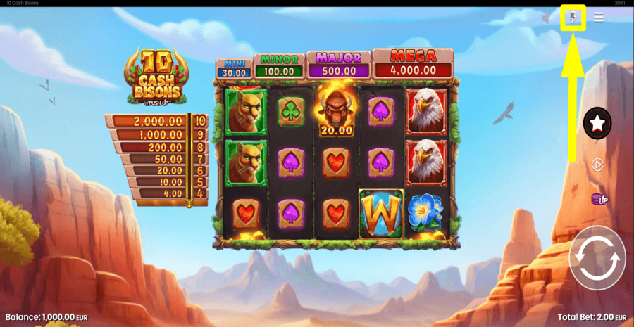 10 Cash Bisons Turbo Feature