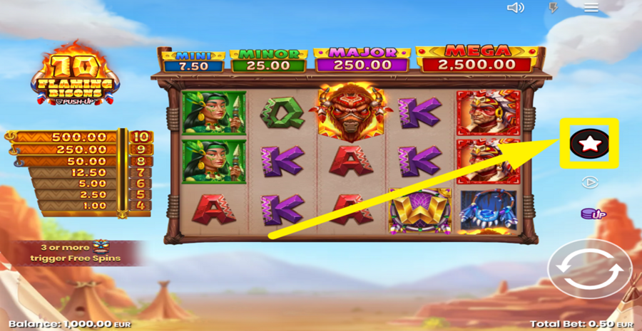 10 Flaming Bisons Buy Bonus