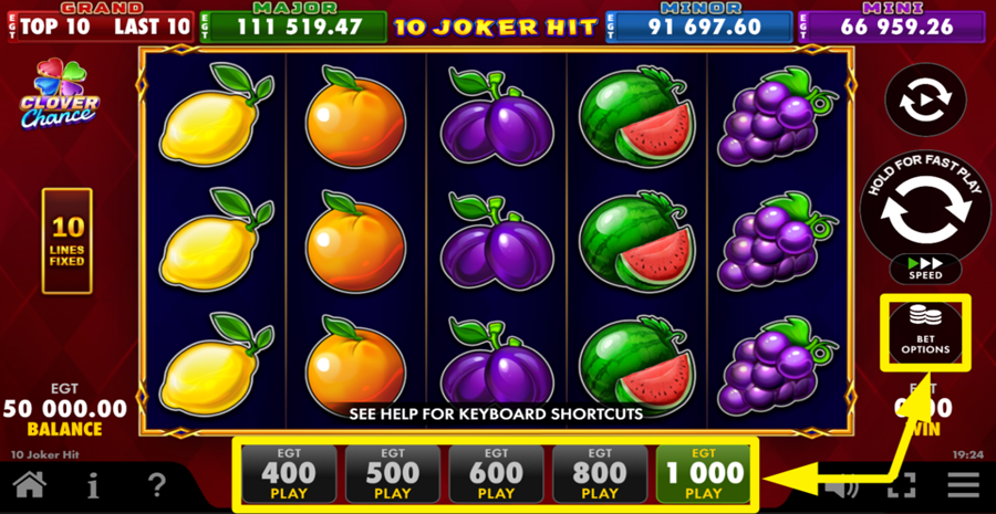 10 Joker Hit Adjust Bet
