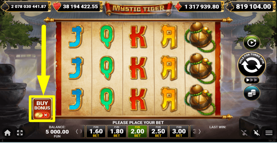 10 Mystic Tiger Buy Feature