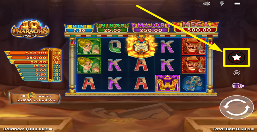 10 Pharaohs Buy Bonus