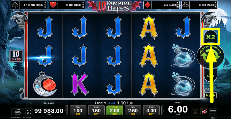 10 Vampire Bites Gamble Feature