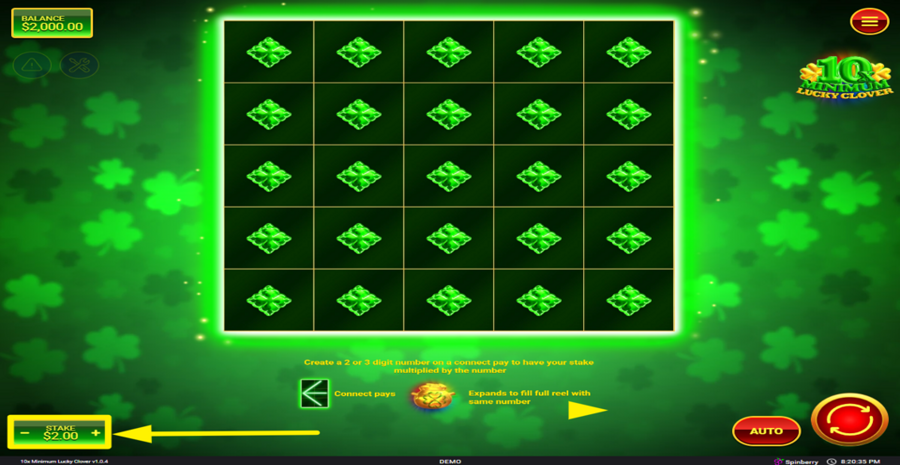 10x Minimum Lucky Clover Adjust Bet
