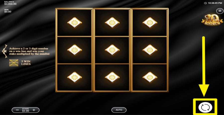 10x Minimum Spin Button