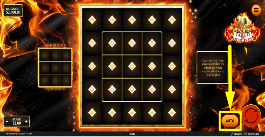 10x Minimum Take It Or Build It Autoplay Feature