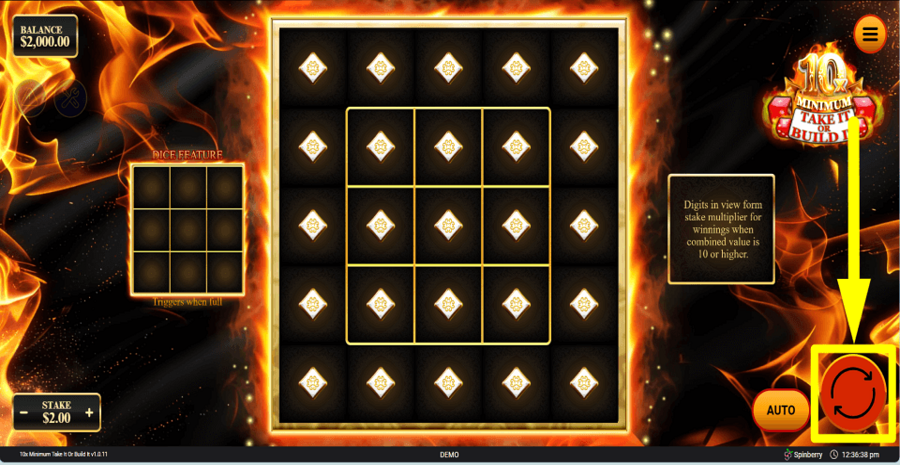 10x Minimum Take It Or Build It Spin Button