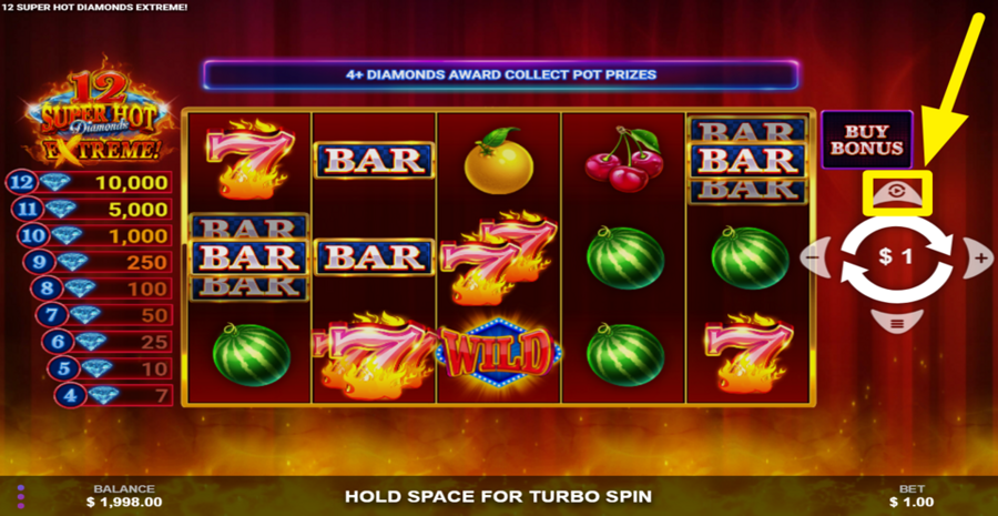 12 Super Hot Diamonds Extreme Autoplay