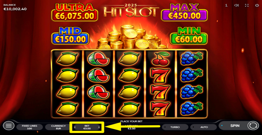 2025 Hit Slot Adjust Bet