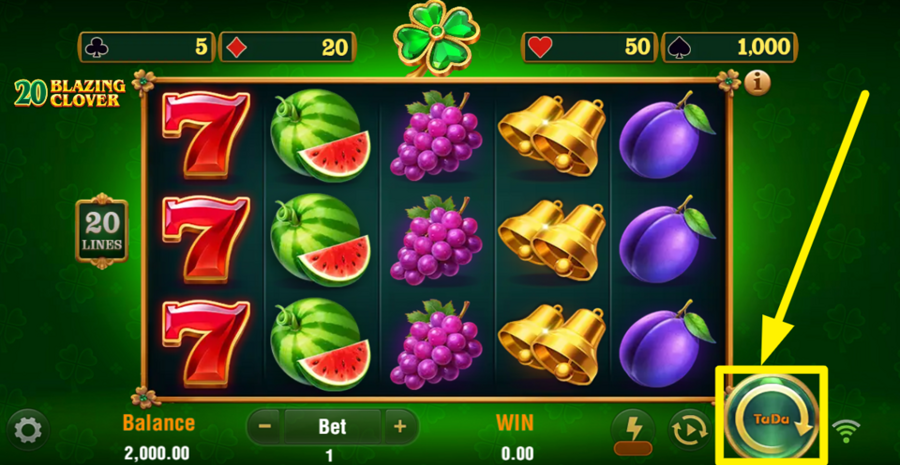 20 Blazing Clover Spin