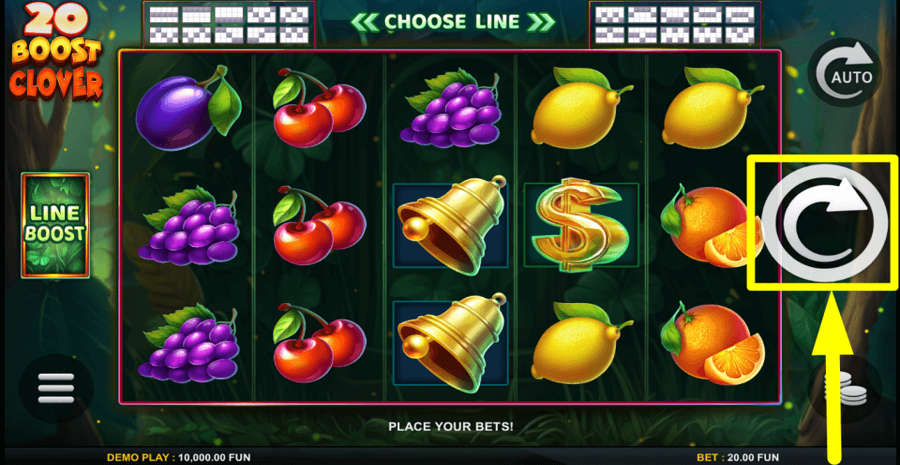 20 Boost Clover Spin Button