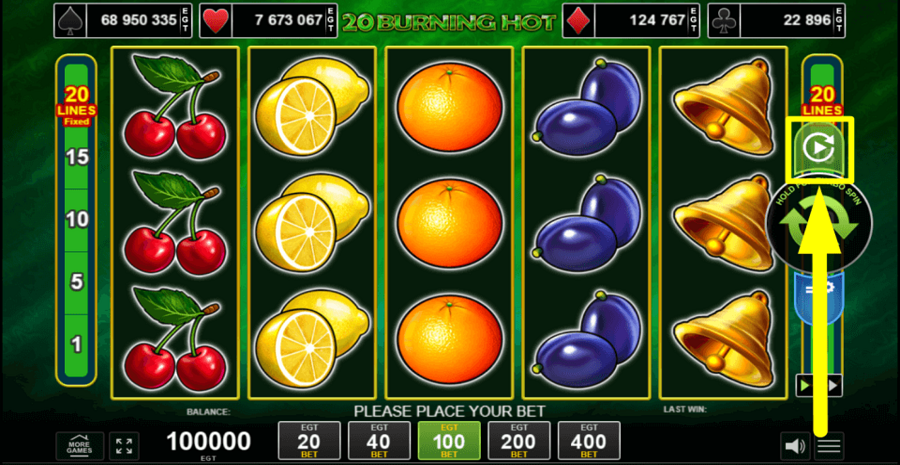 20 Burning Hot Autoplay Feature