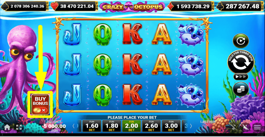 20 Crazy Octopus Buy Feature