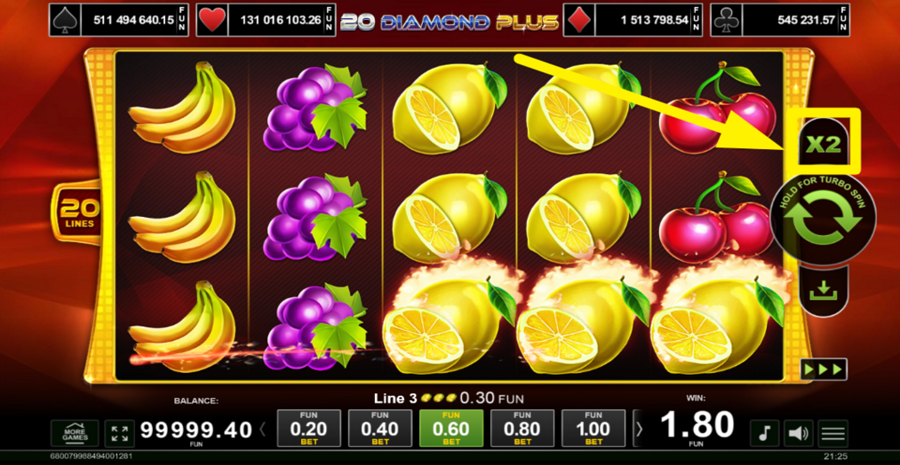 20 Diamond Plus Gamble